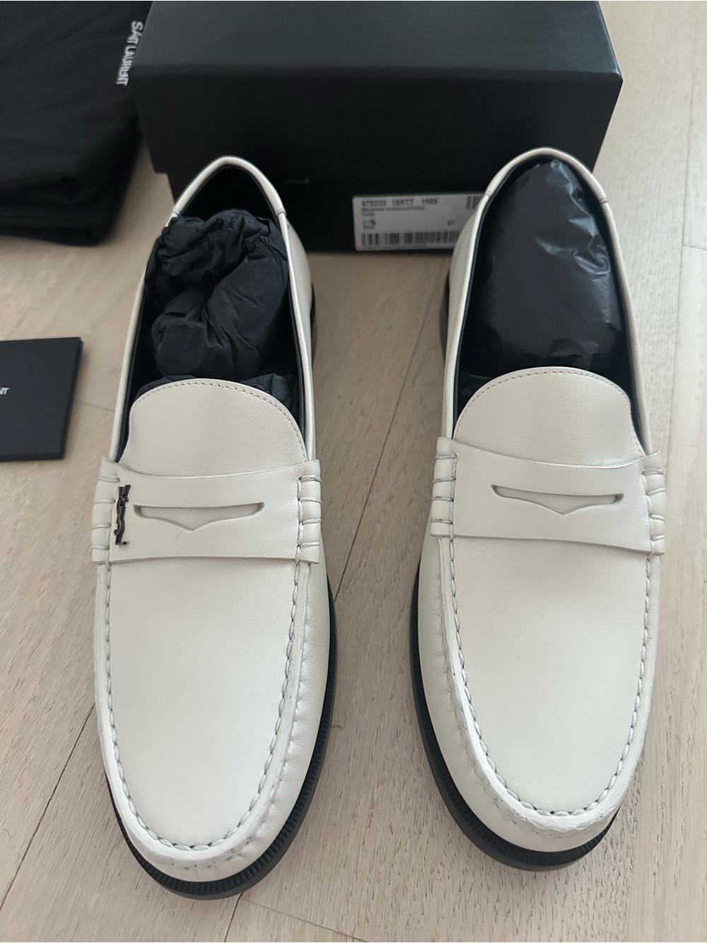 NIB Saint Laurent Le Loafer- Pearl - Picture 2 of 8